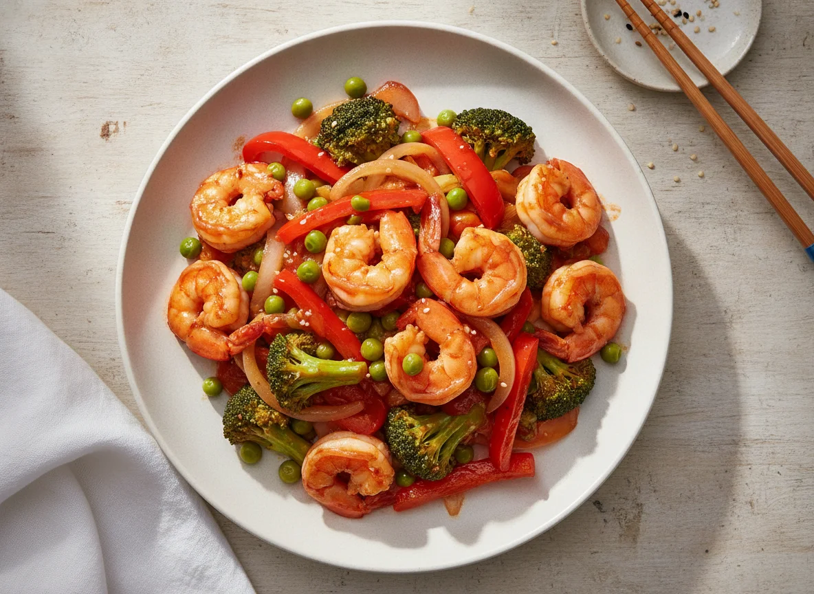 Prawn and Vegetable Stir-fry photo