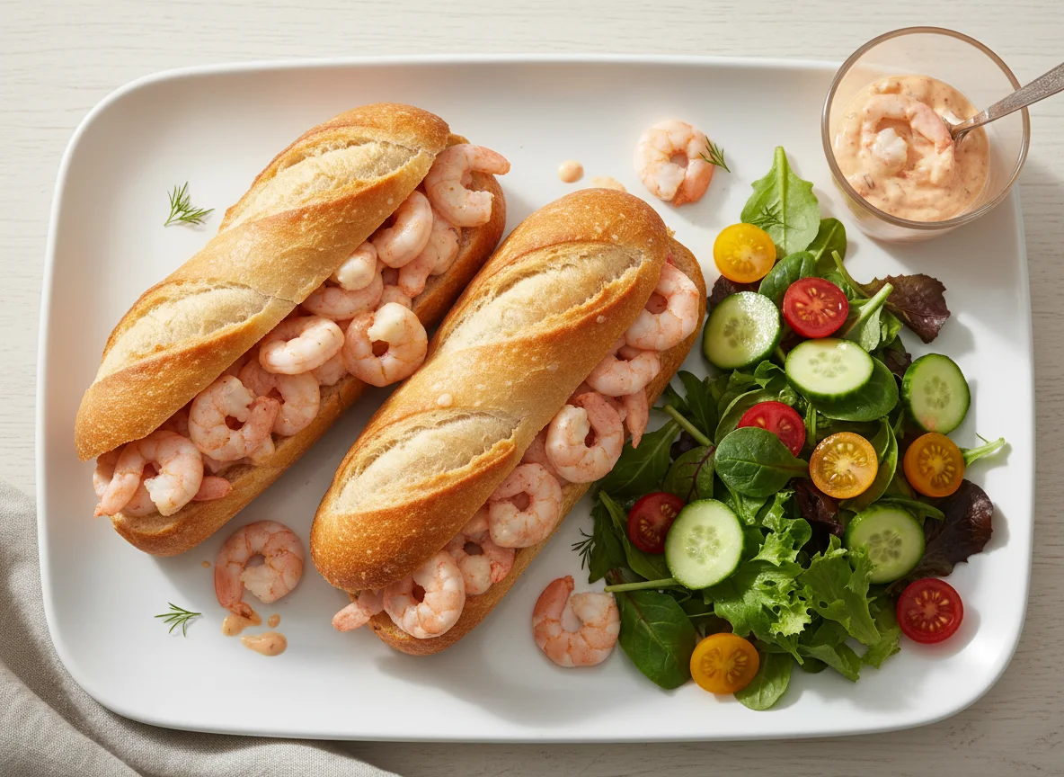 Prawn Cocktail Rolls with Side Salad photo