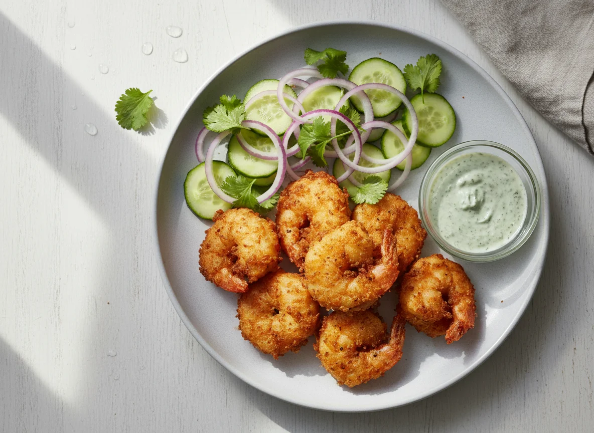 Prawn Pakora with Salad photo