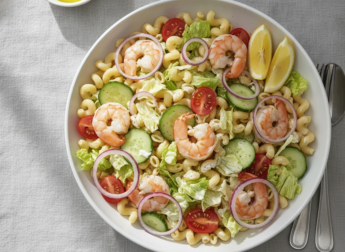 Prawn Pasta Salad with Vinaigrette photo