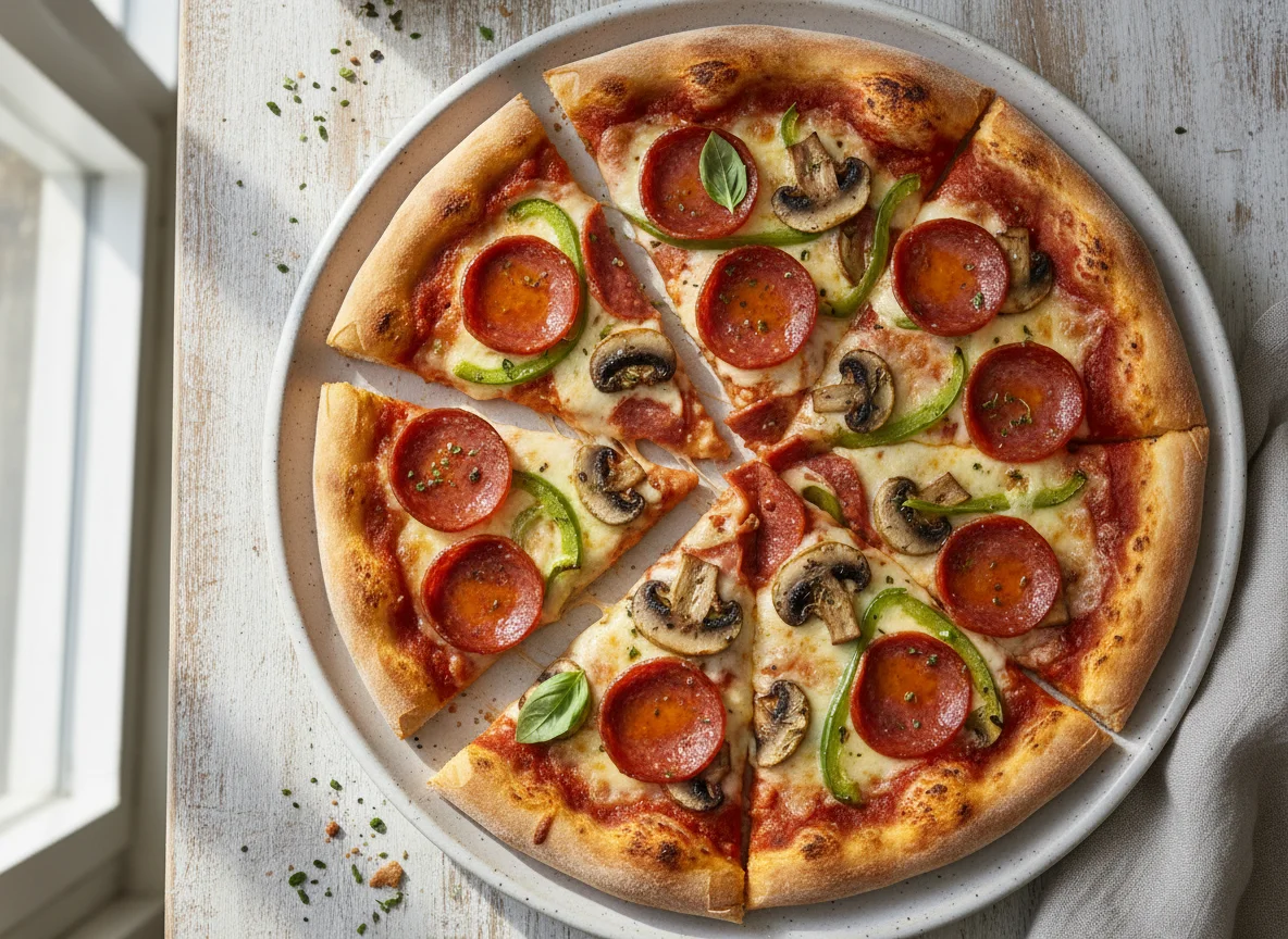 President's Choice Wood Fired Deluxe Pizza photo