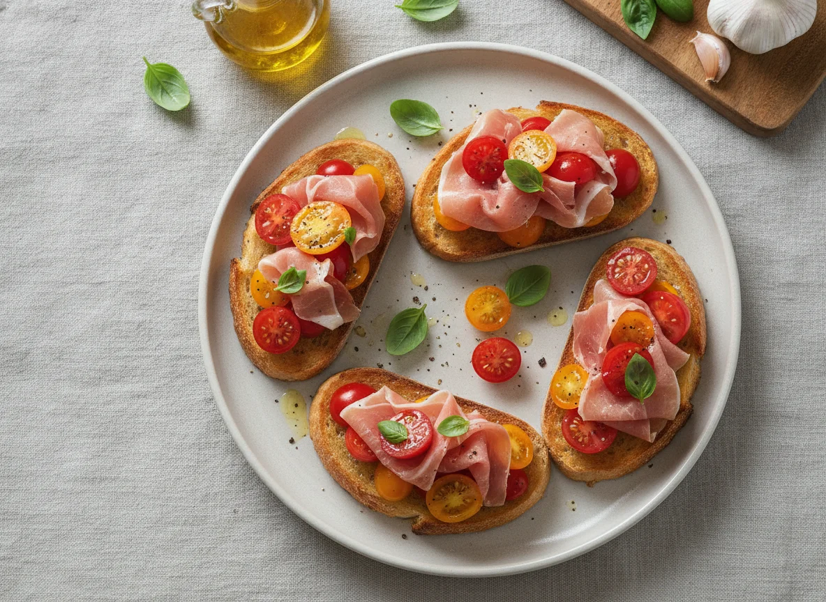 Prosciutto and Tomato Bruschetta photo