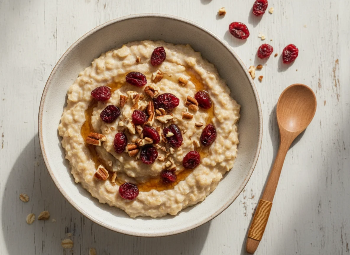 Protein oatmeal with cranberry photo
