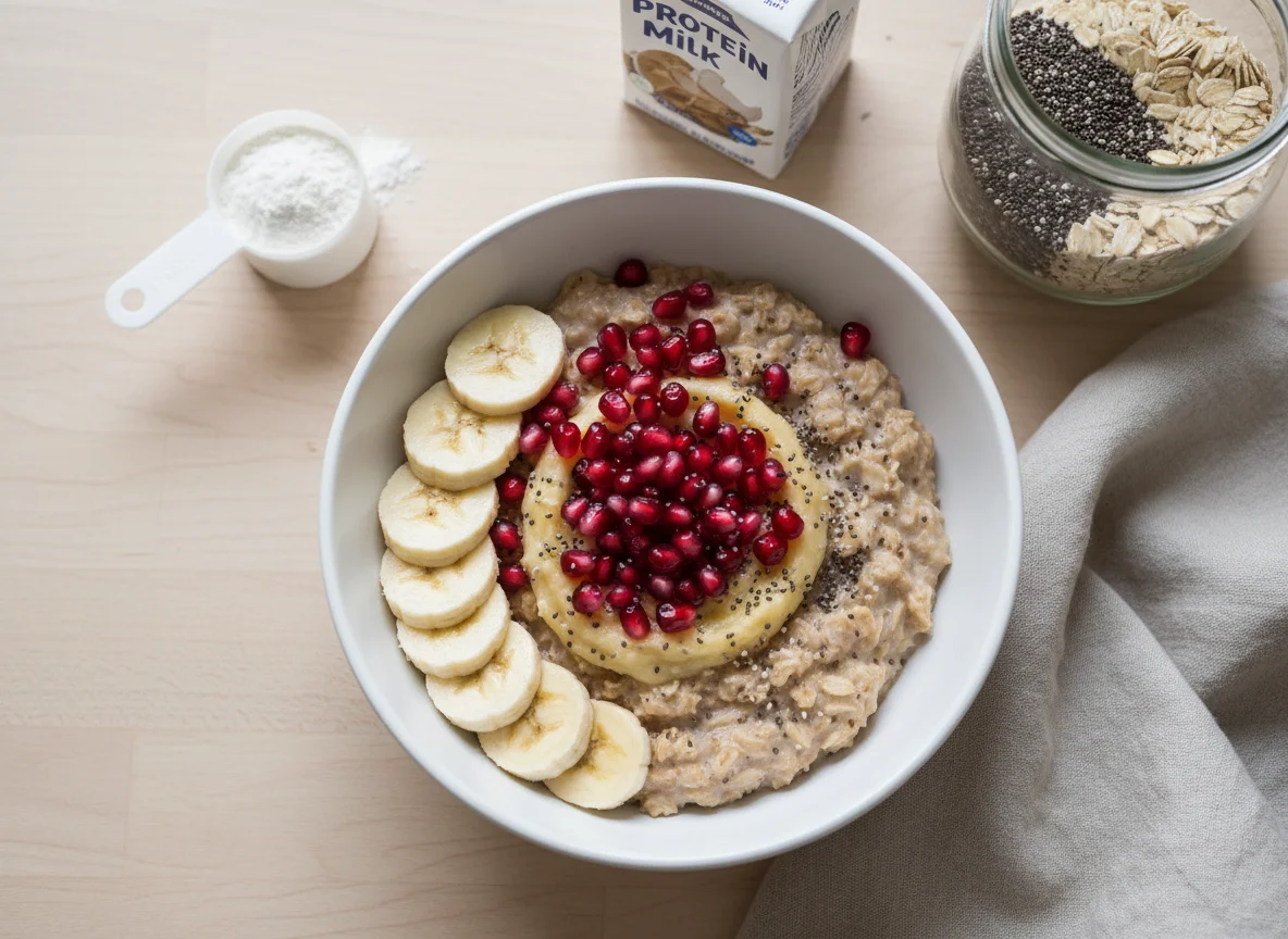 Protein Overnight Oats with Pomegranate photo