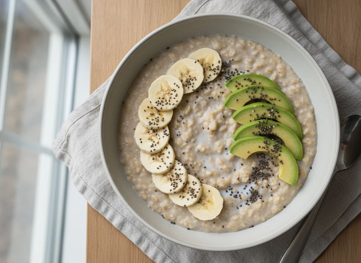 Protein Porridge with Banana and Avocado photo