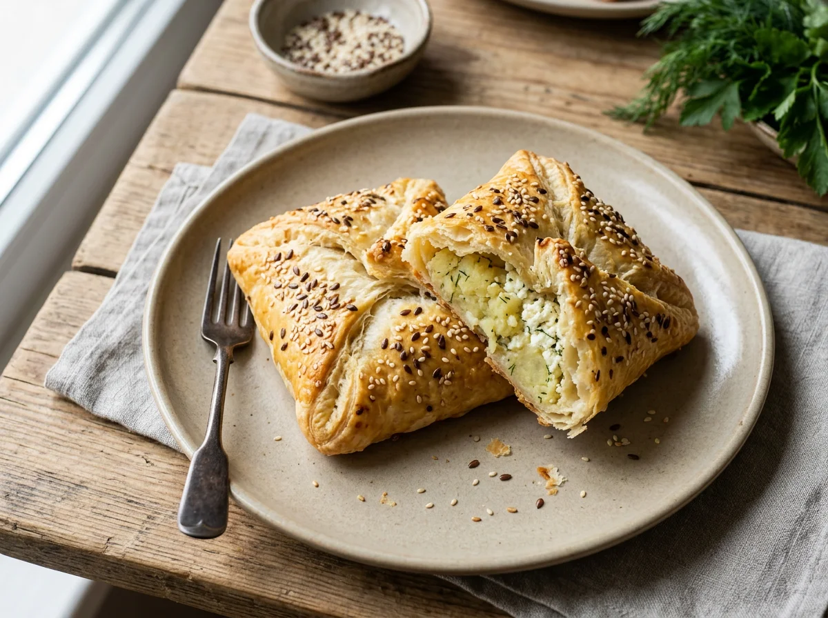 Puff Pastry with Potato and Cheese Filling photo