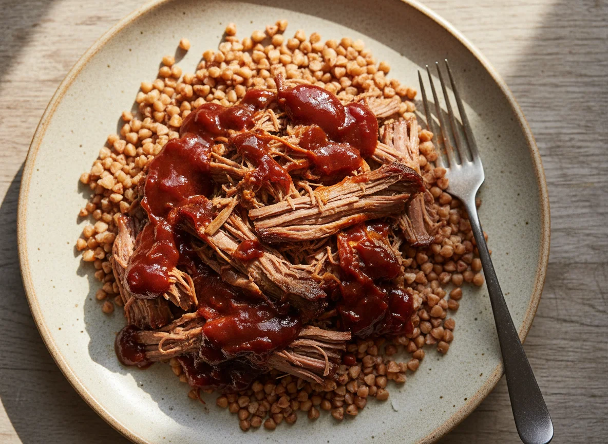 Pulled Meat with Buckwheat photo
