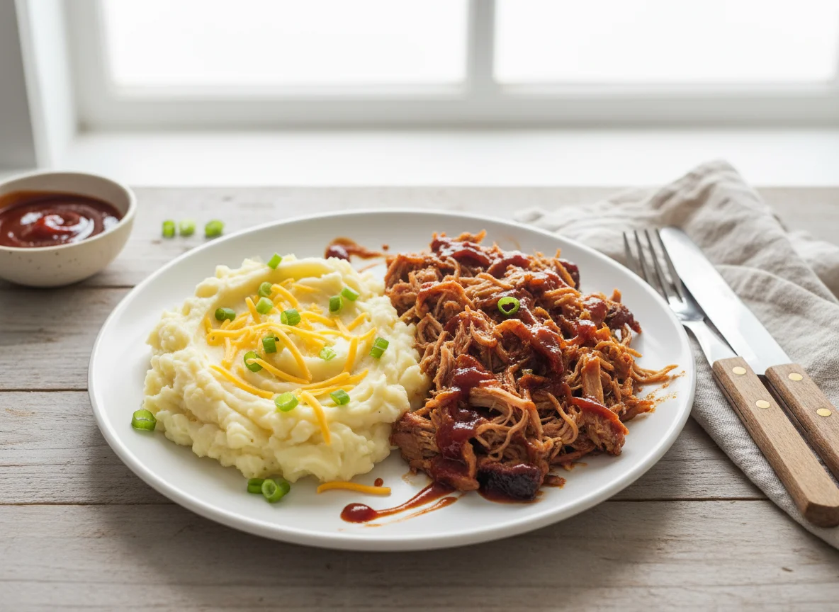 Pulled Pork and Mashed Potatoes photo