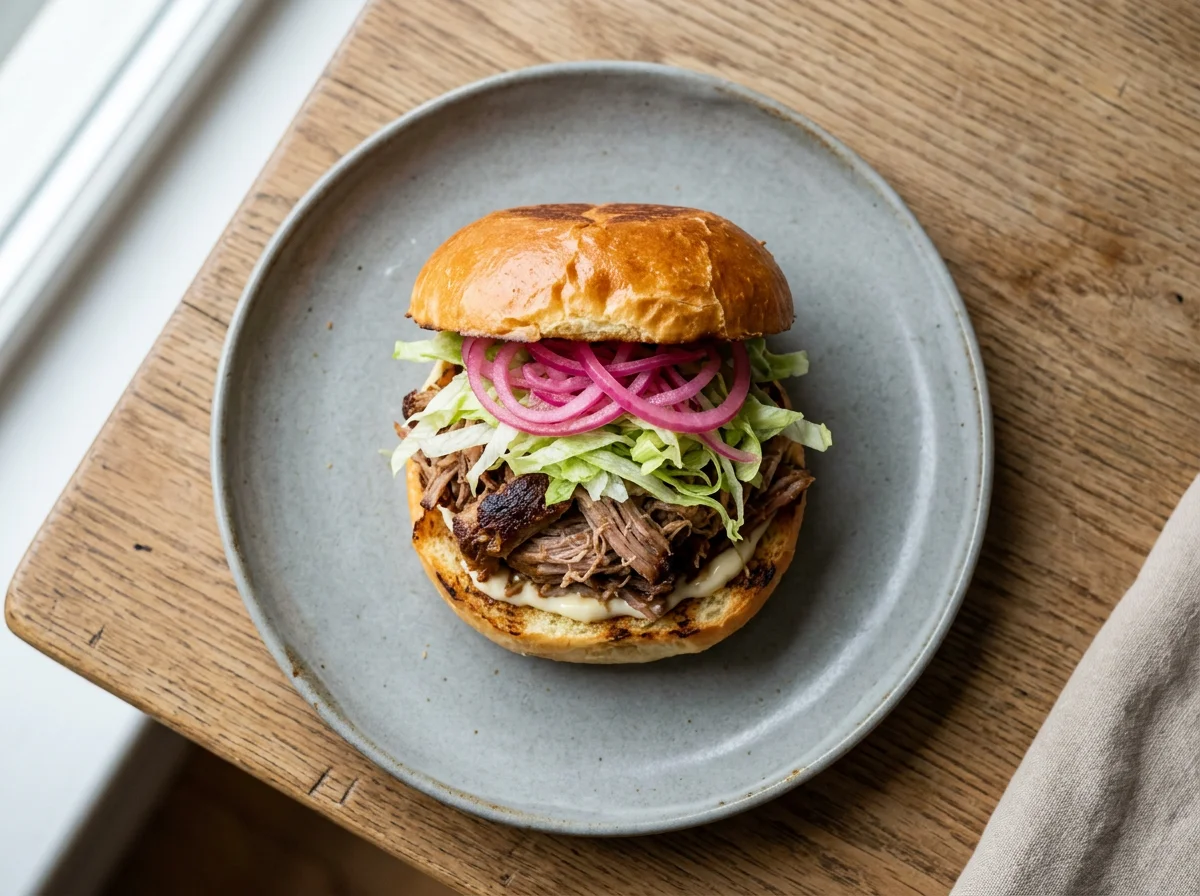 Pulled Pork Brioche Sandwich photo