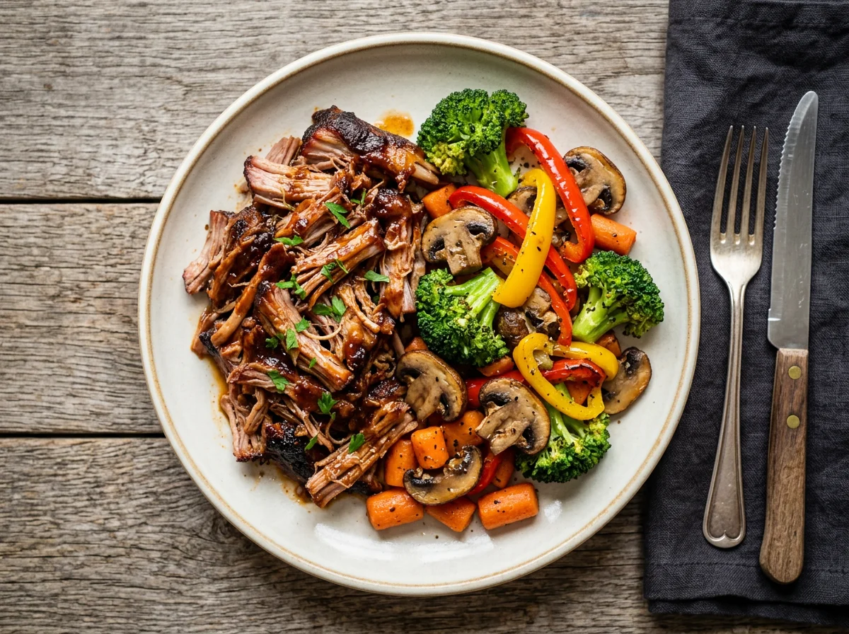 Pulled Pork with Mixed Vegetables photo