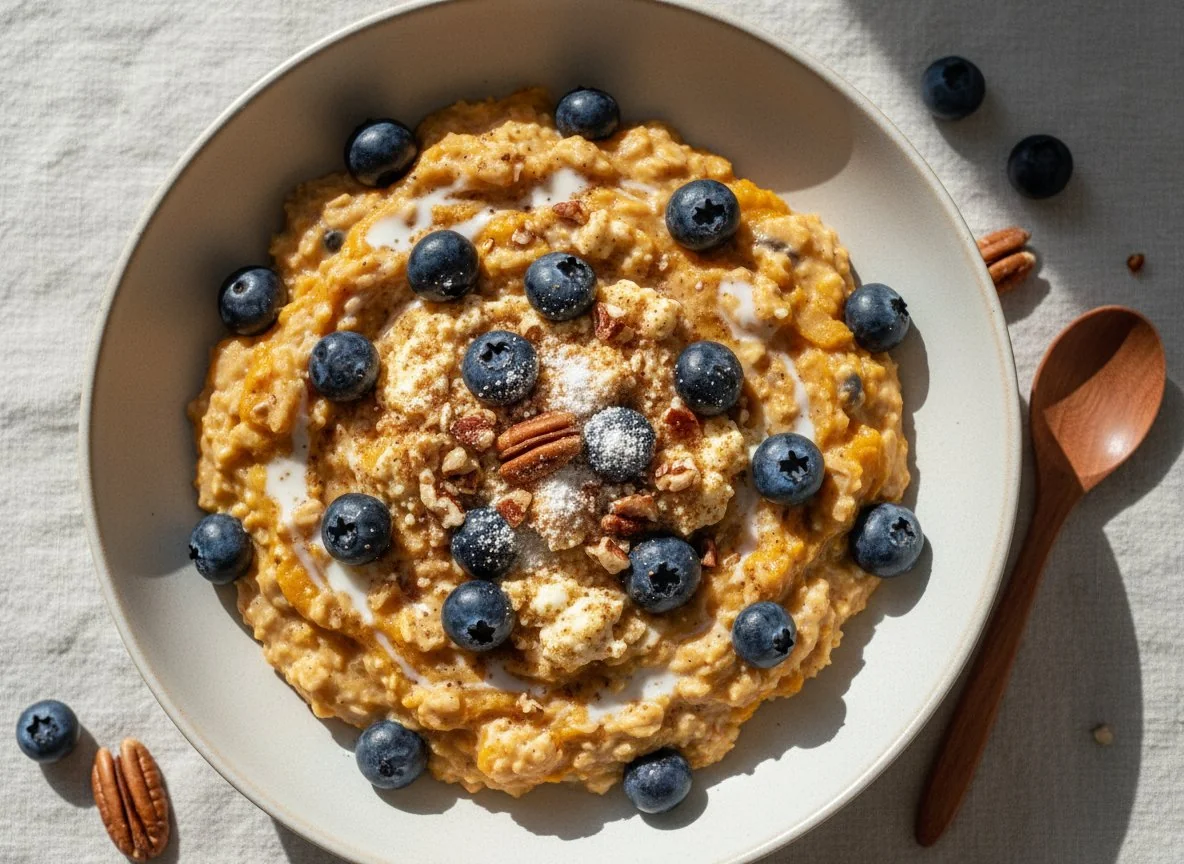 Pumpkin Blueberry Protein Oats photo
