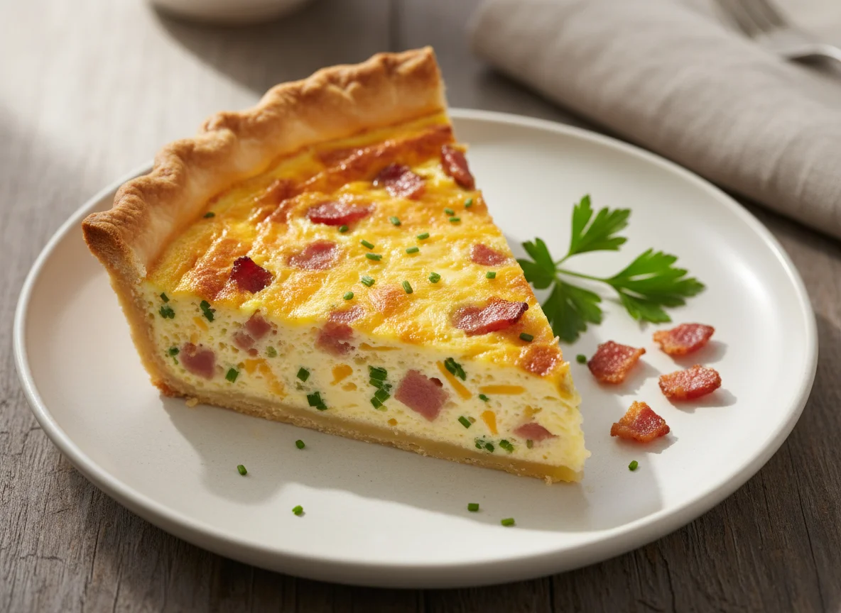 Quiche slice photo