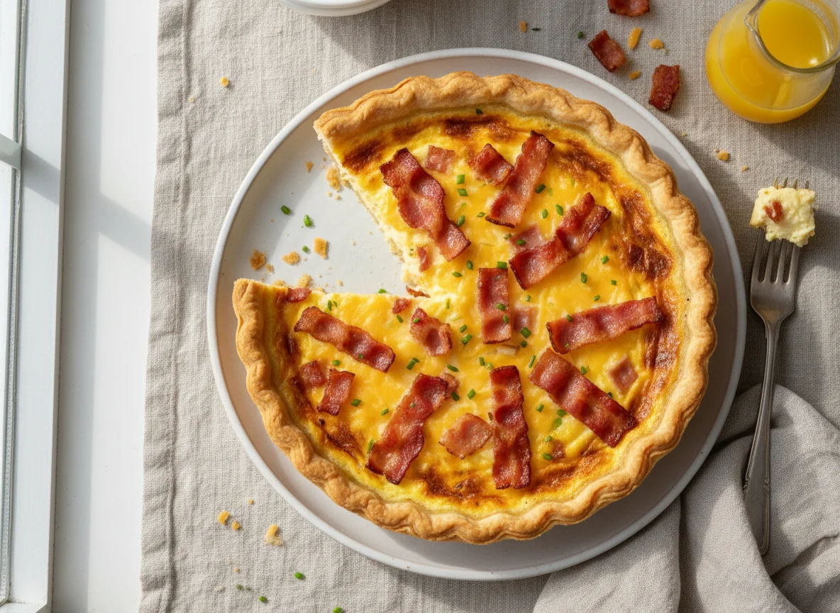 Quiche with Bacon and Cheese photo