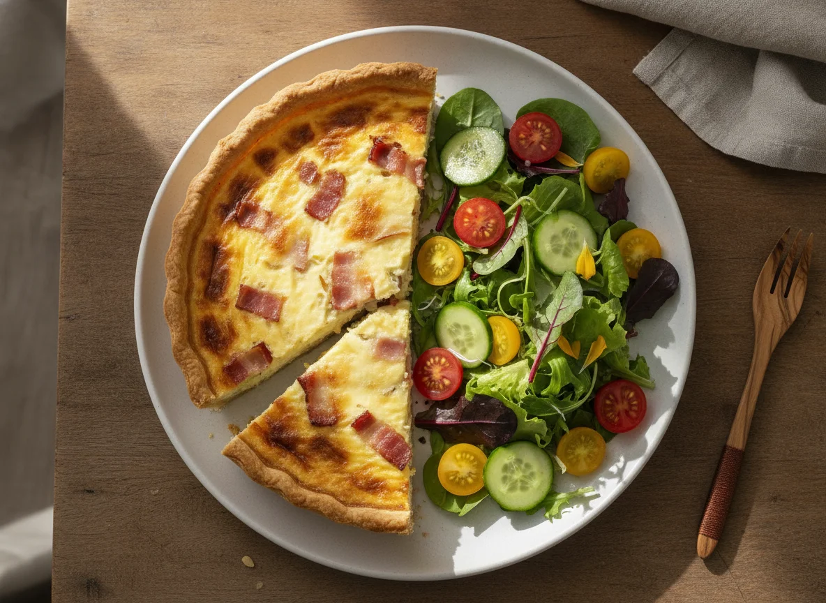 Quiche with Garden Salad photo