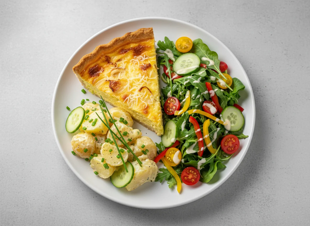 Quiche with Side Salads photo