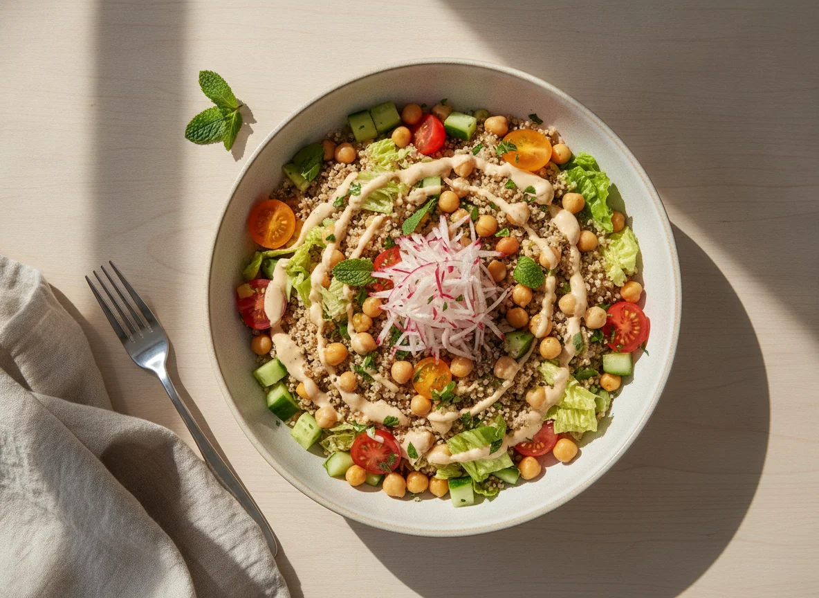 Quinoa and Chickpea Salad Bowl photo