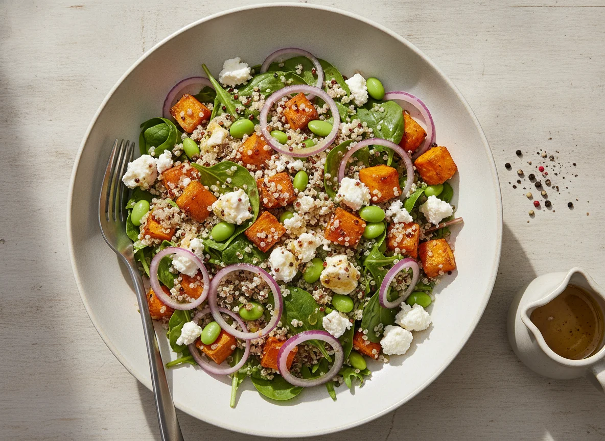 Quinoa and Feta Salad Bowl photo