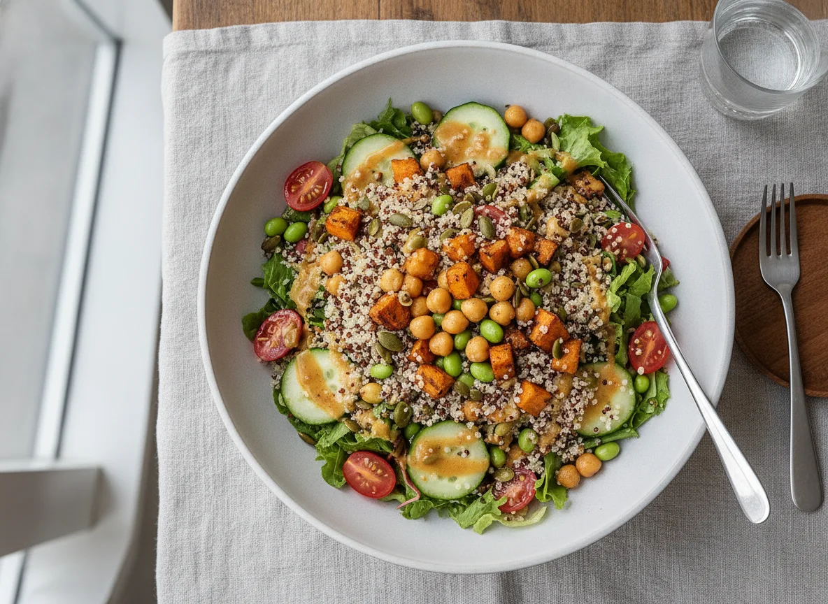 Quinoa Salad with Sweet Potato and Edamame photo