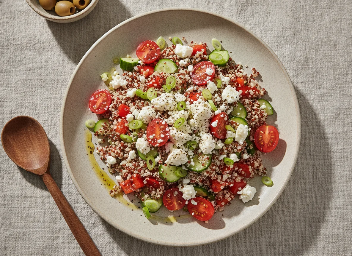 Quinoa Salad with Vegetables and Feta photo