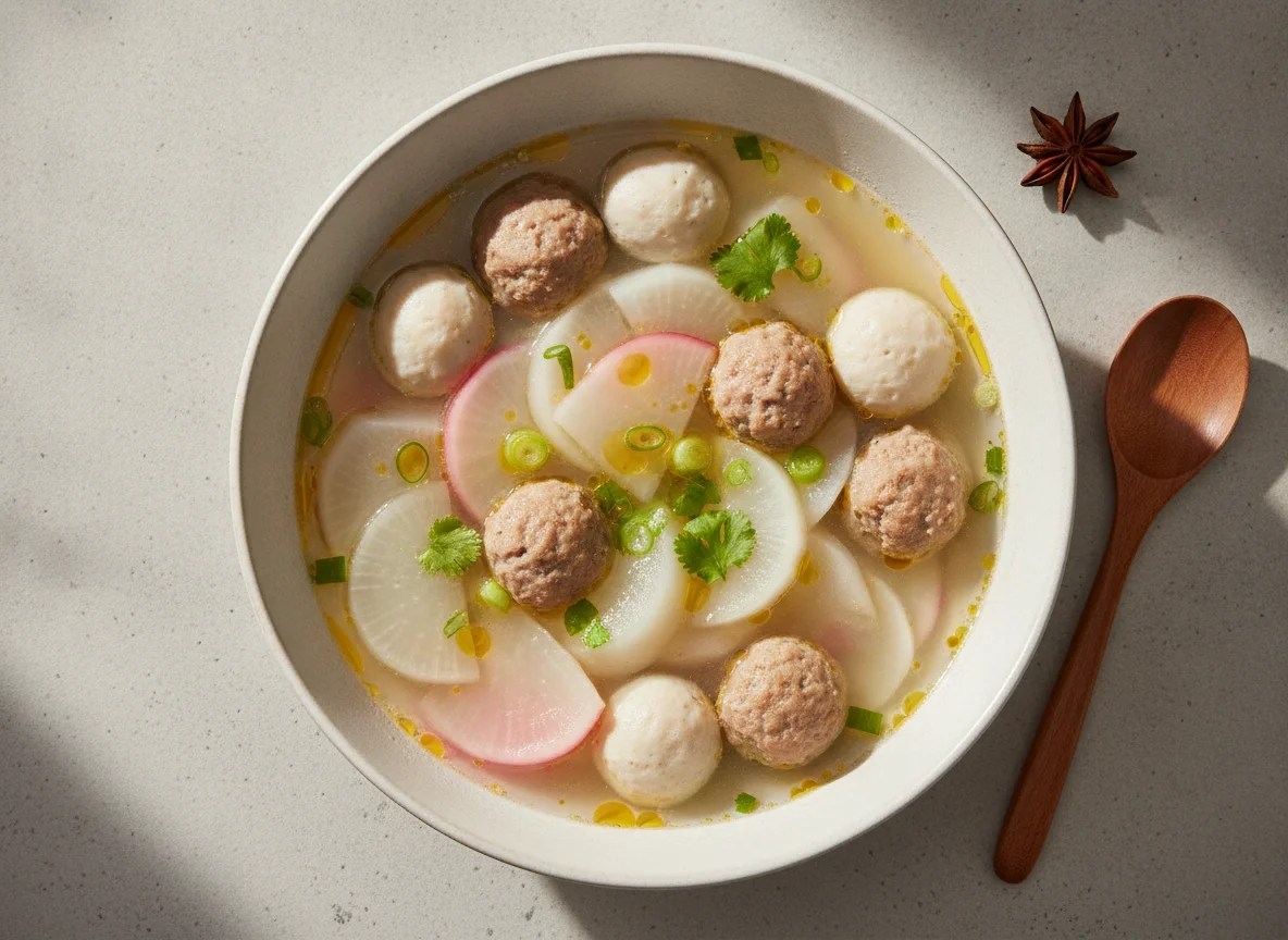 Radish and Meatball Soup photo