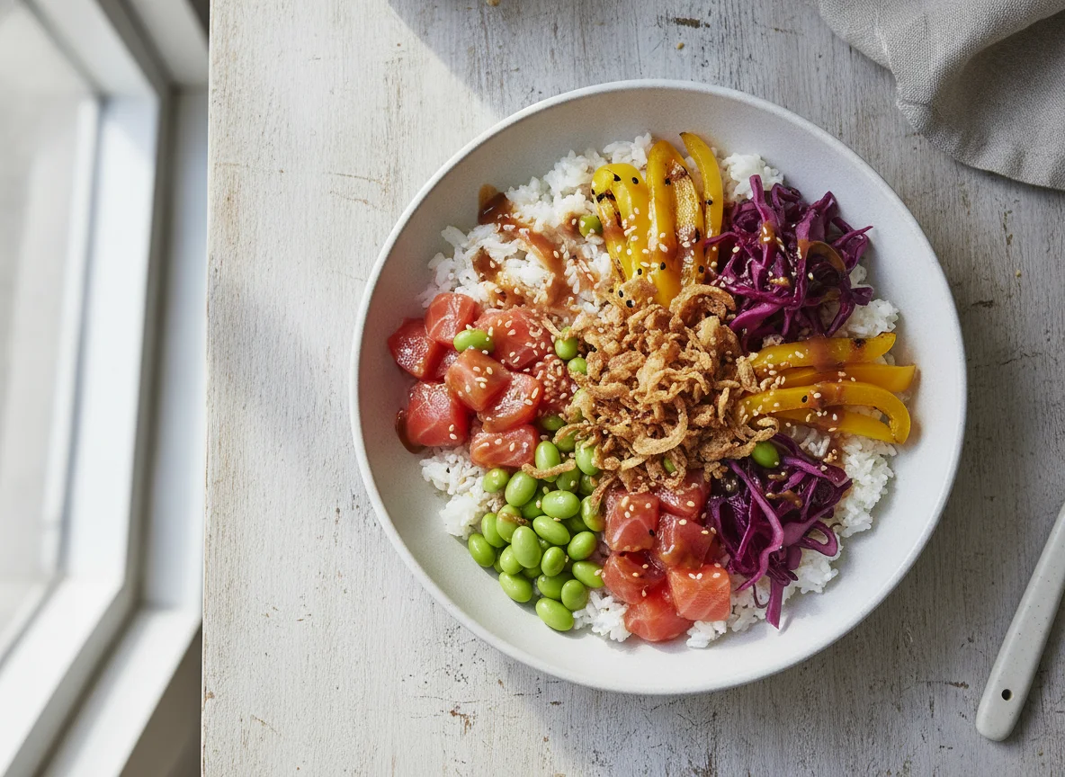 Rainbow Salmon Poke photo