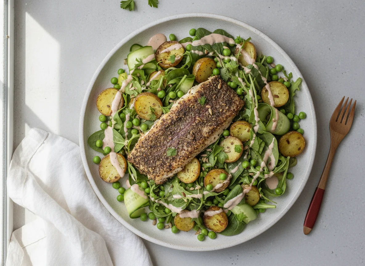 Rainbow Trout Salad with Carb Smart Dressing photo