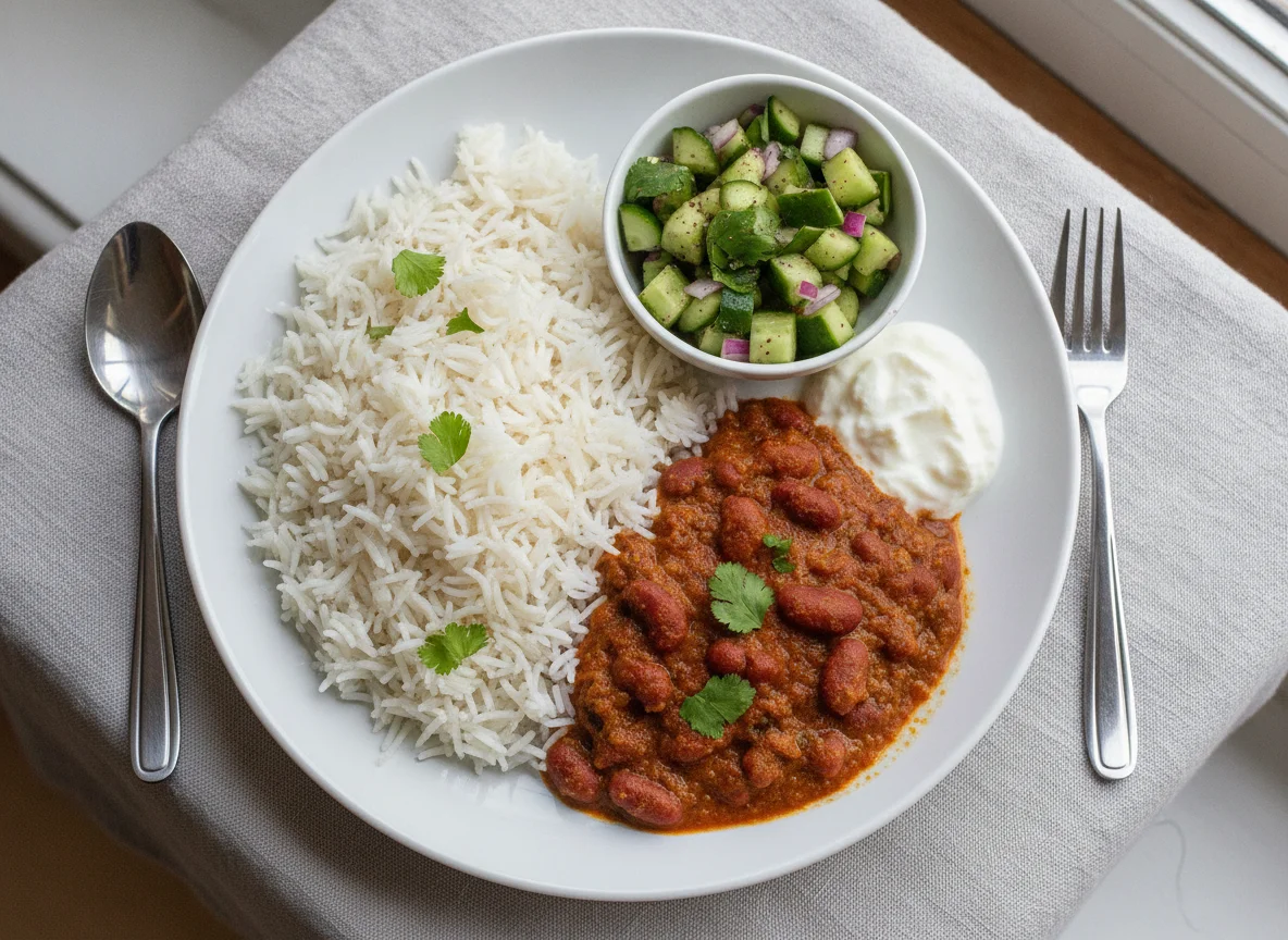 Rajma Chawal with Curd photo