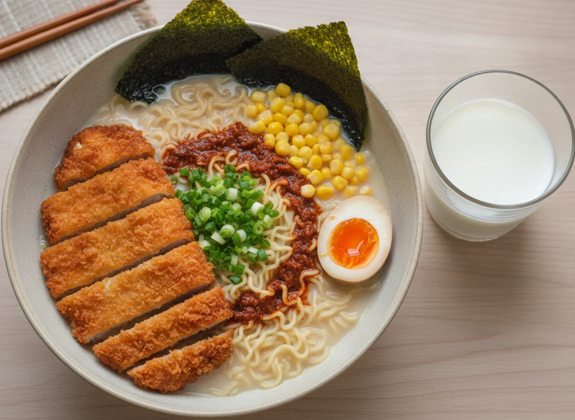Ramen with Tonkatsu and Milk photo