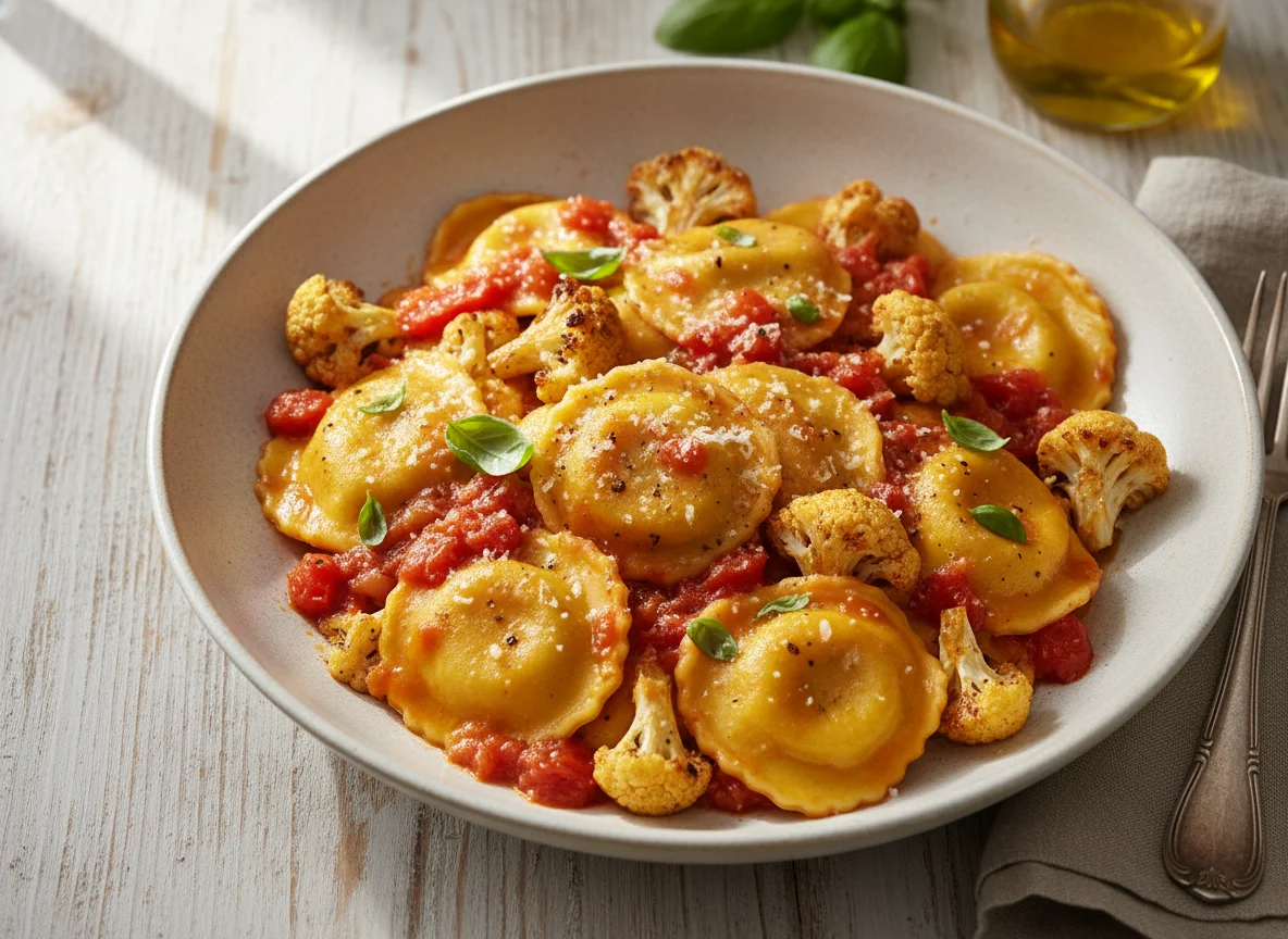 Ravioli with Roasted Cauliflower photo