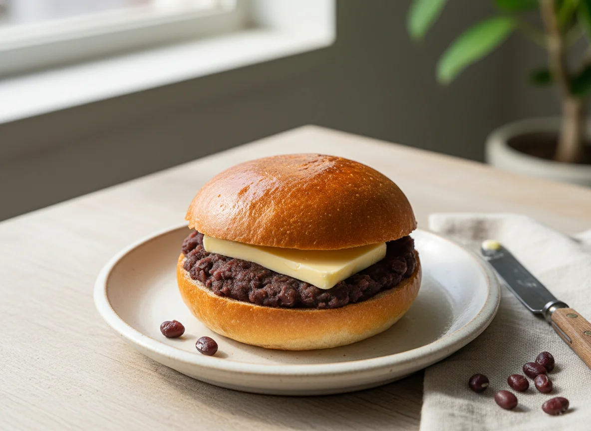 Red Bean Paste and Butter Bread photo