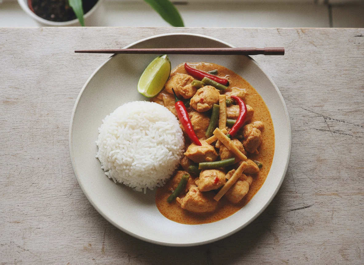 Red Curry Chicken with Rice photo