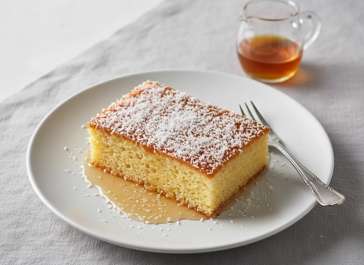 Revani (Semolina Cake with Syrup and Coconut) photo
