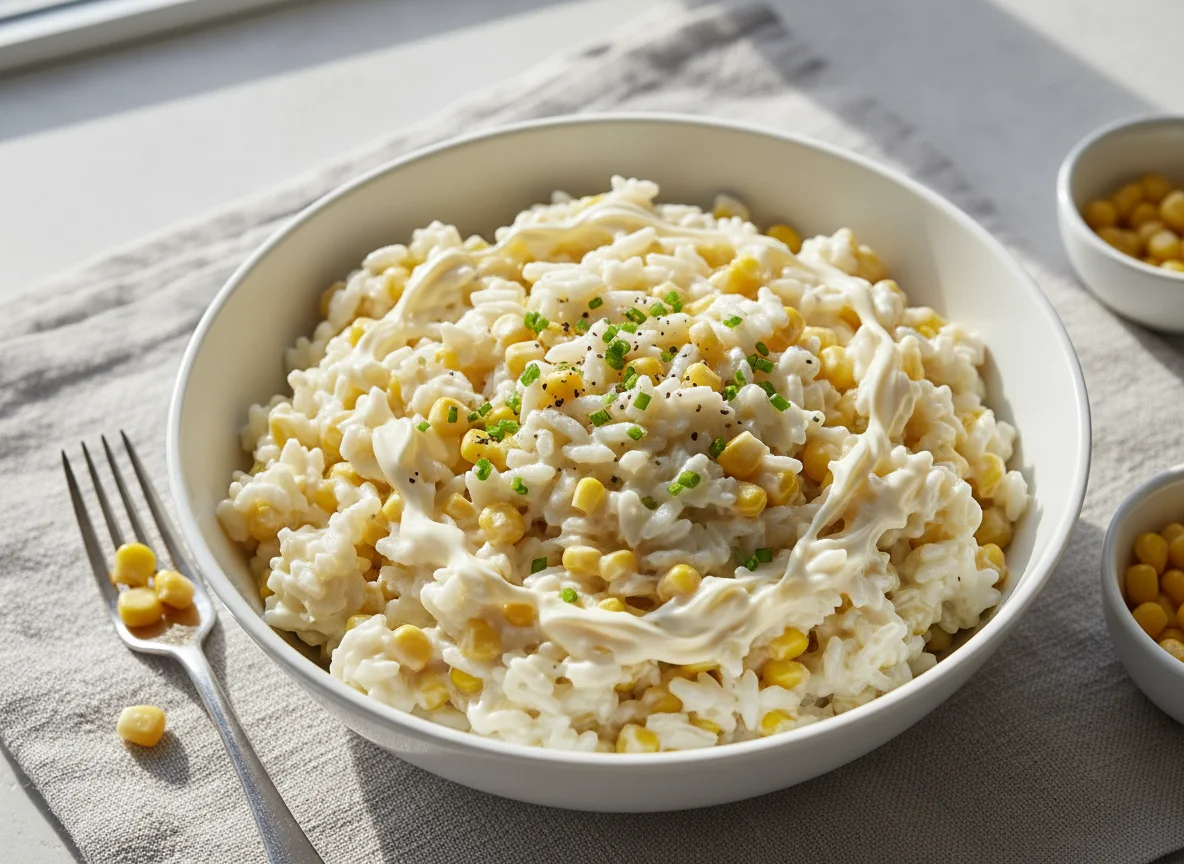 Rice and Corn Salad with Mayonnaise photo
