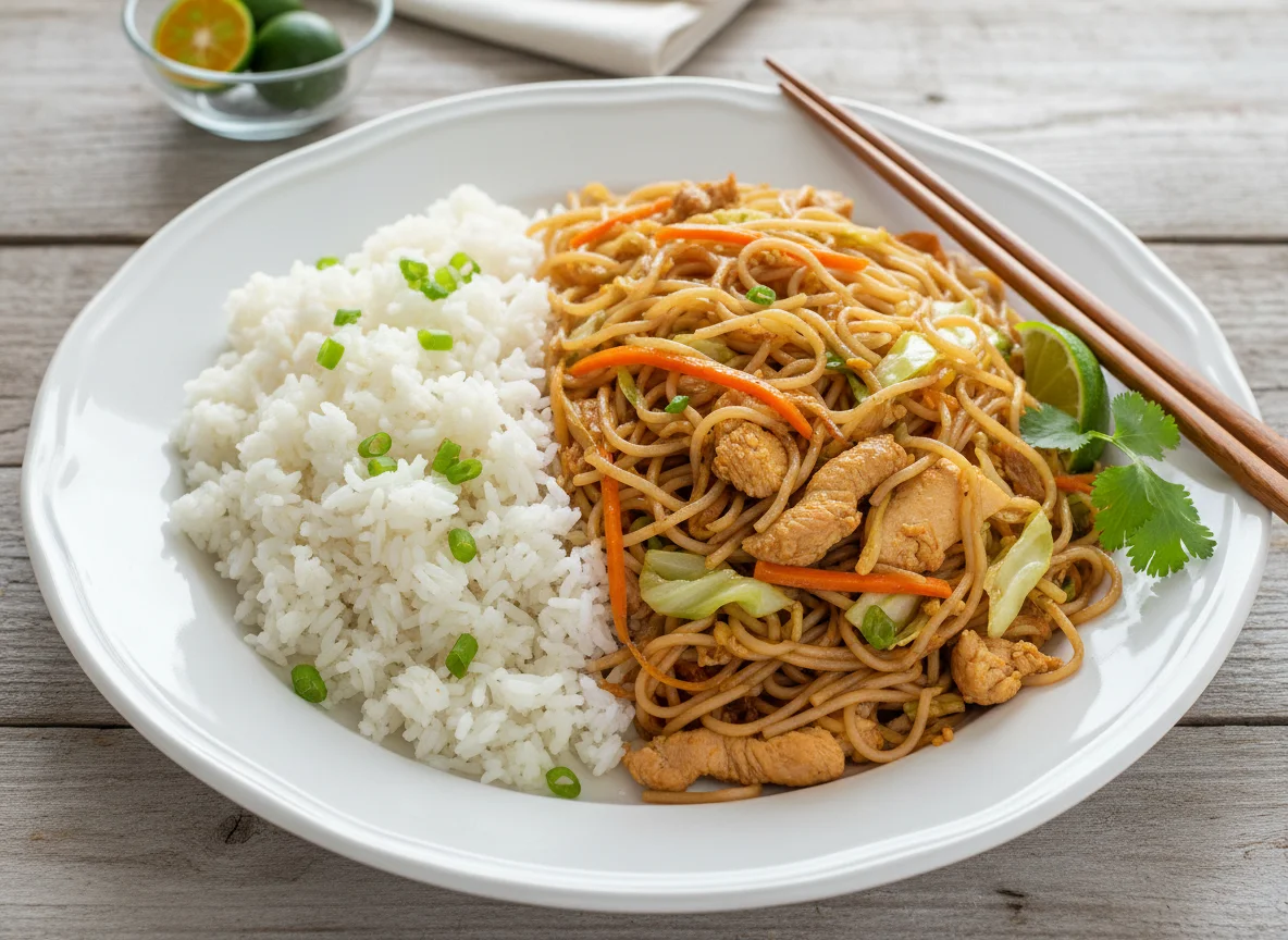 Rice and Pancit photo