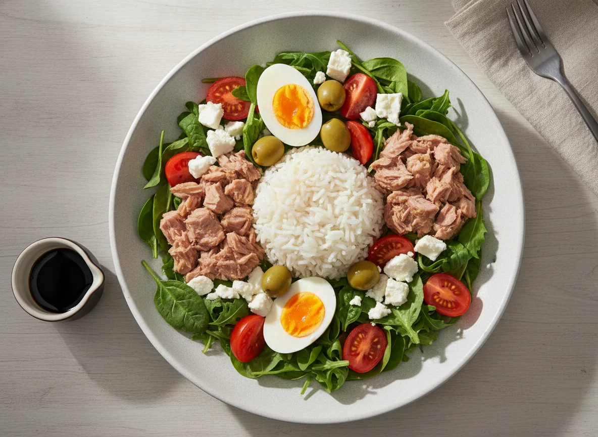 Rice and Tuna Salad Plate photo