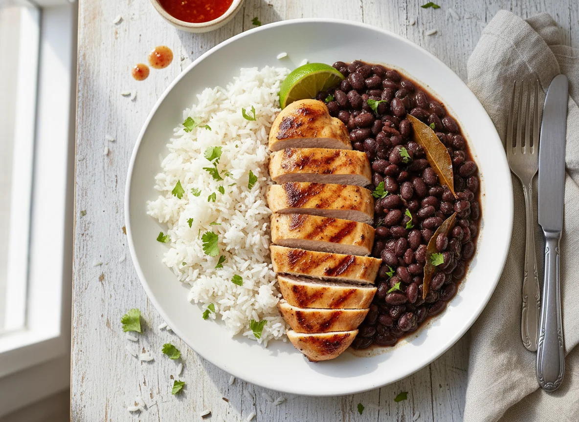 Rice, Black Beans, and Chicken photo