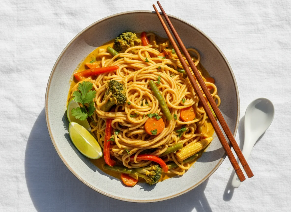 Rice Noodles with Curry photo