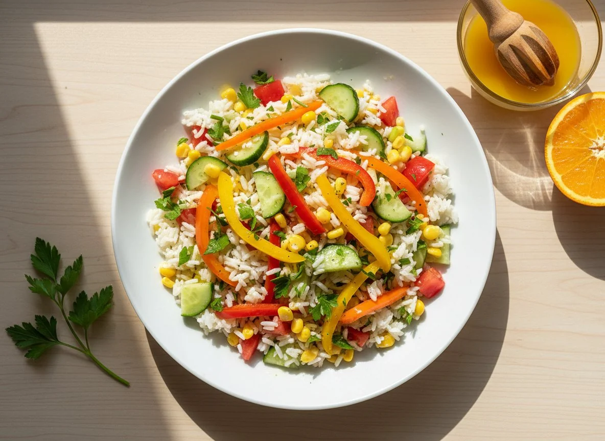 Rice Salad with Orange Juice photo