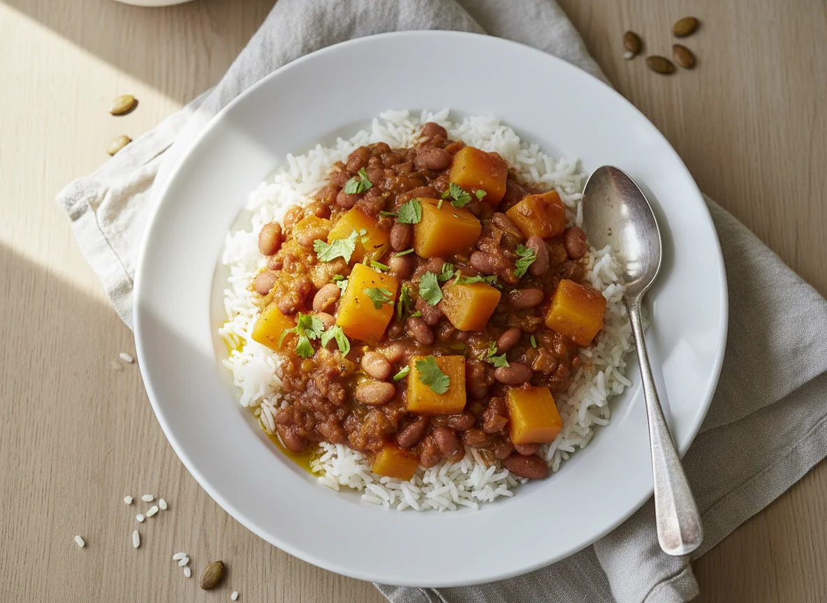 Rice with Bean and Squash Stew photo