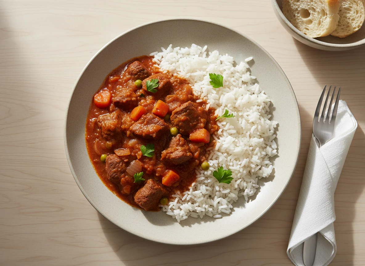 Rice with Beef Stew photo