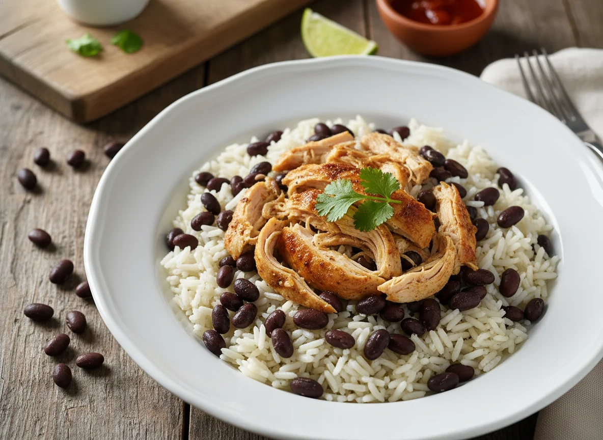 Rice with Black Beans and Chicken photo