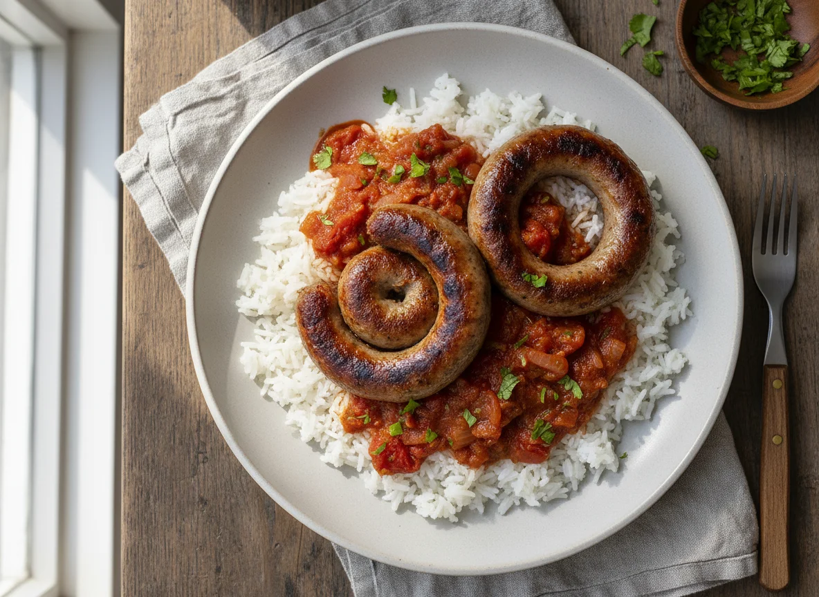 Rice with Boerewors Stew photo