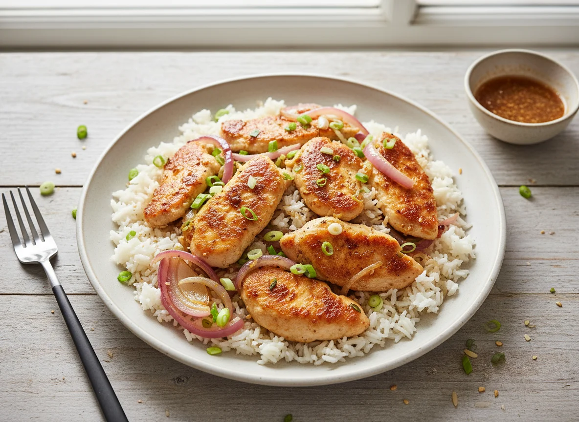 Rice with Chicken and Onions photo
