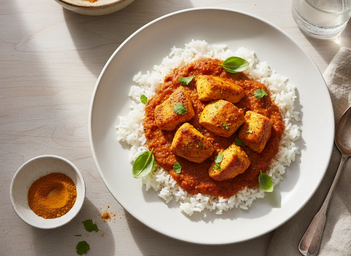 Rice with Chicken and Tomato Sauce photo