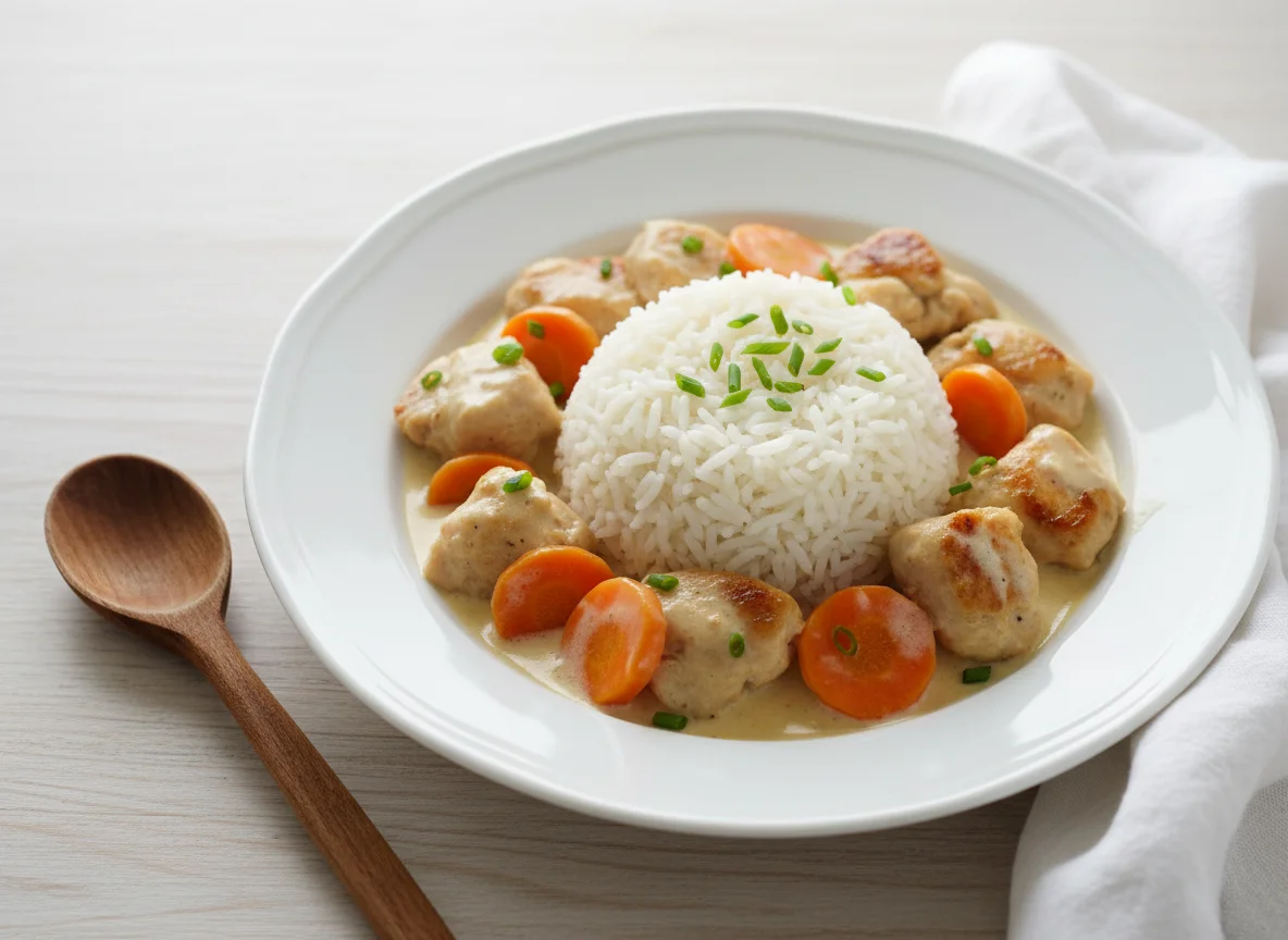 Rice with Chicken in Cream Sauce photo