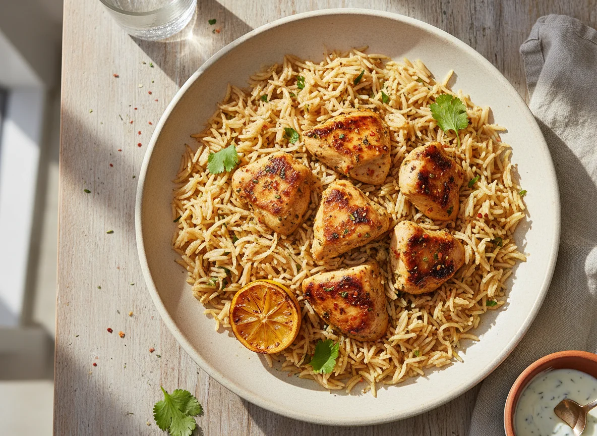 Rice with Chicken or Fish photo
