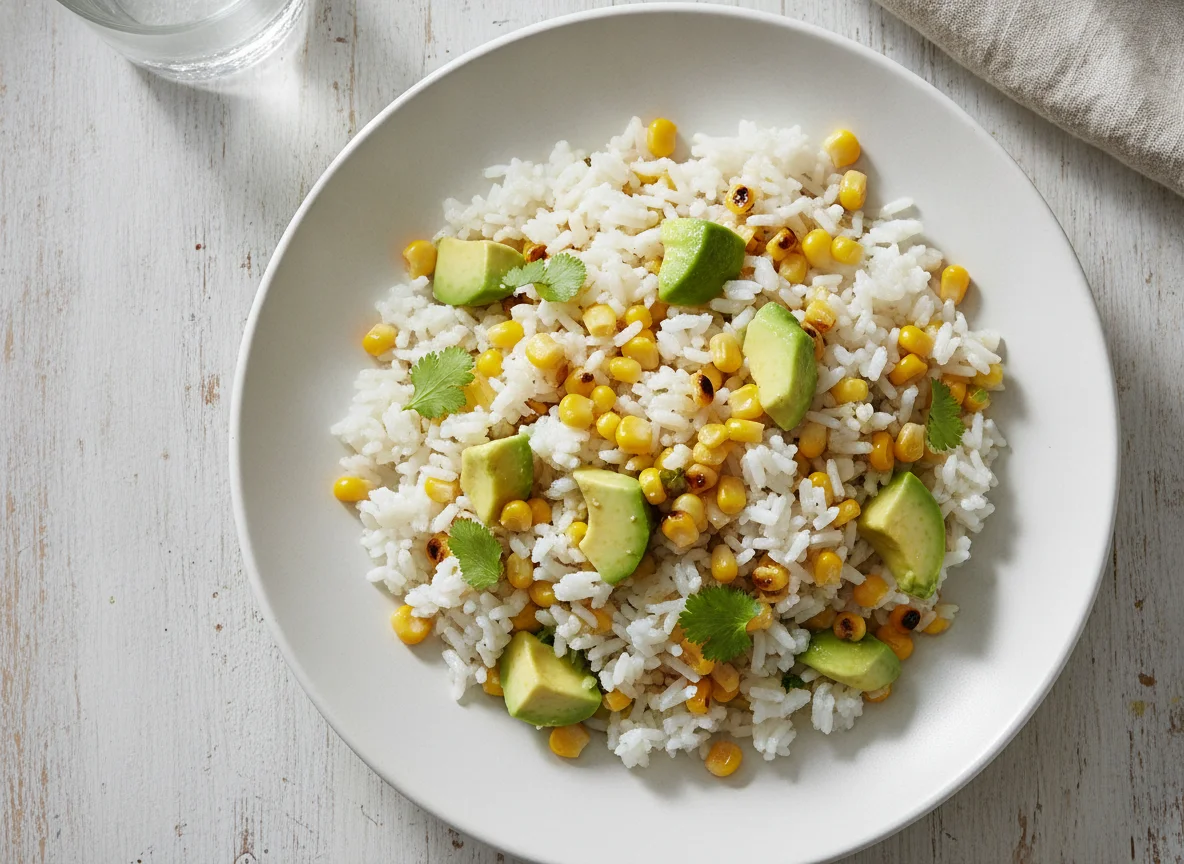 Rice with Corn and Avocado photo