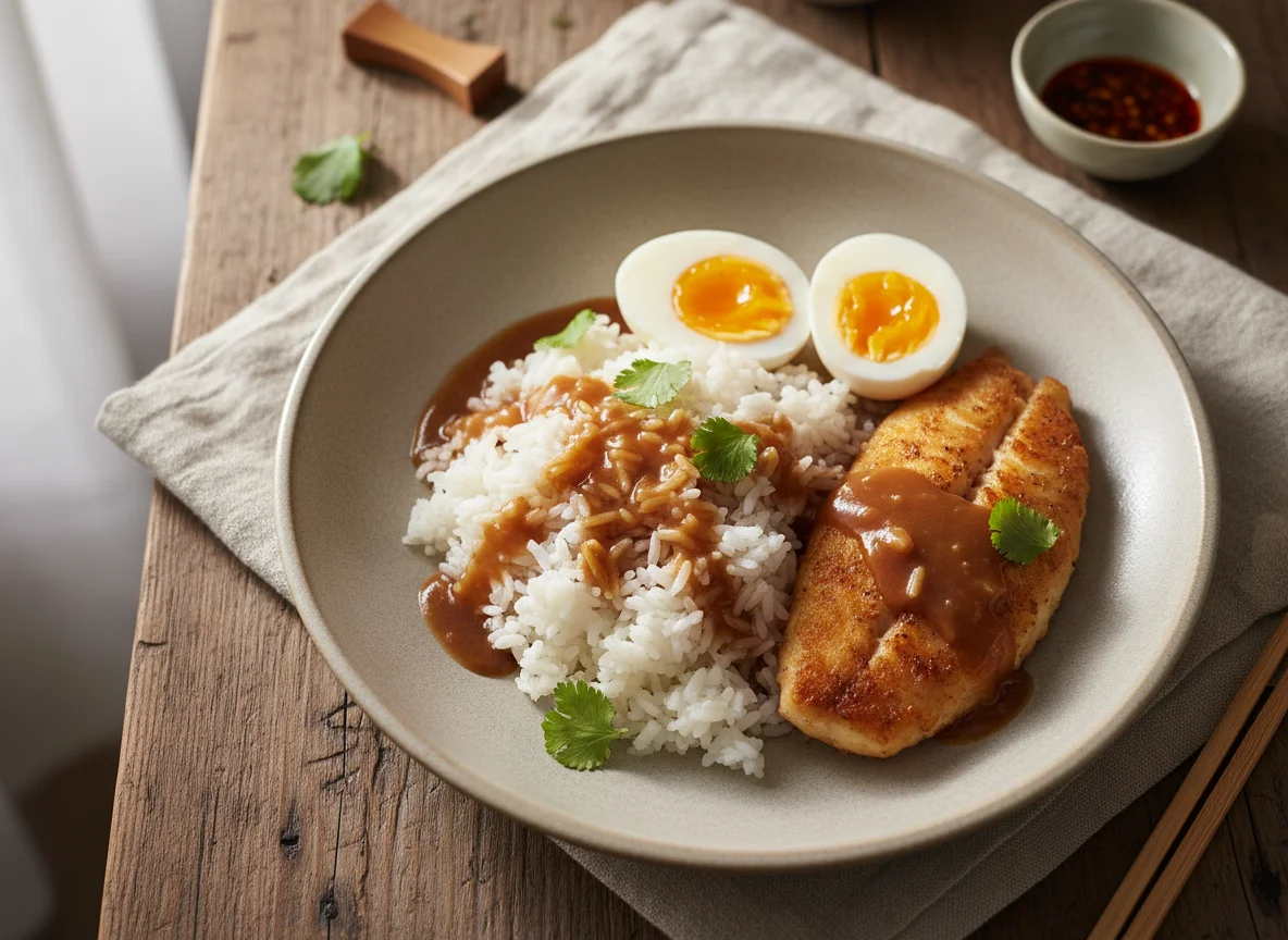 Rice with Eggs and Sauce photo