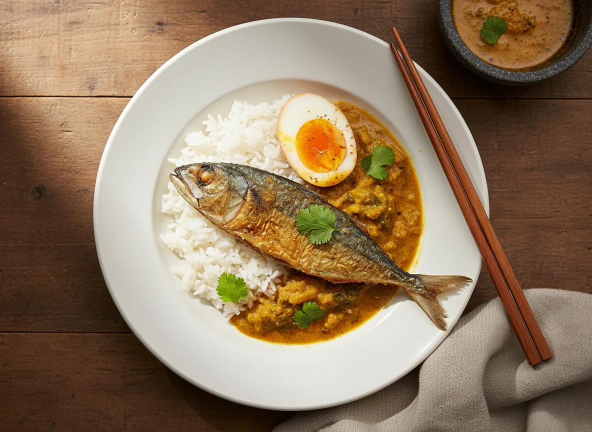 Rice with Fish and Egg photo