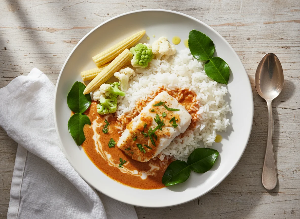 Rice with Fish and Mixed Vegetables photo